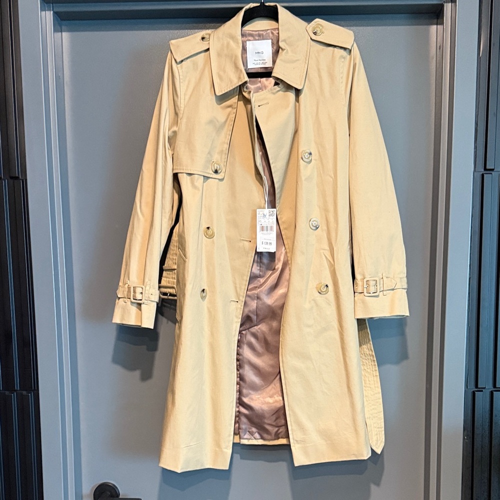 Mango Light Tan Trench Coat